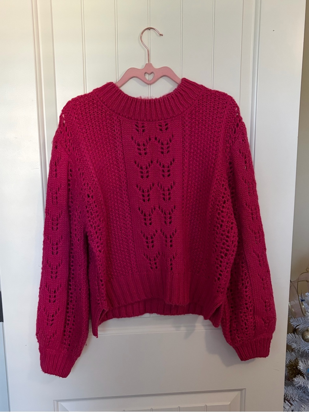 dark pink sweater